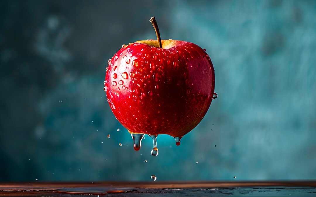 apple_water_hydration_blue_background