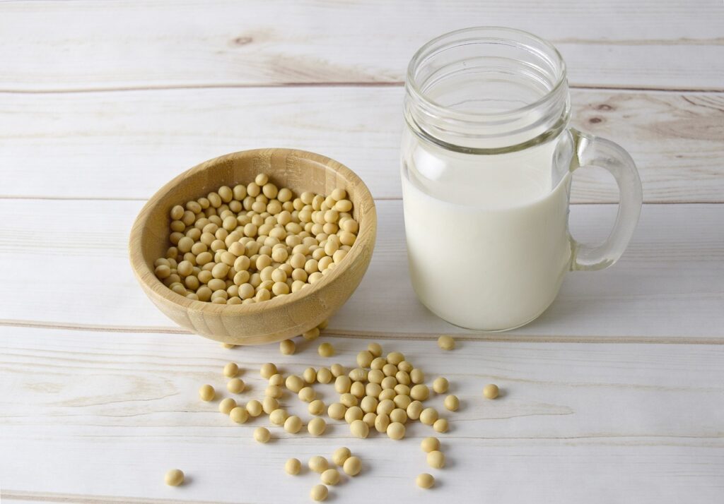 soy_milk_in_glass_and_soy_beans_in_bowl