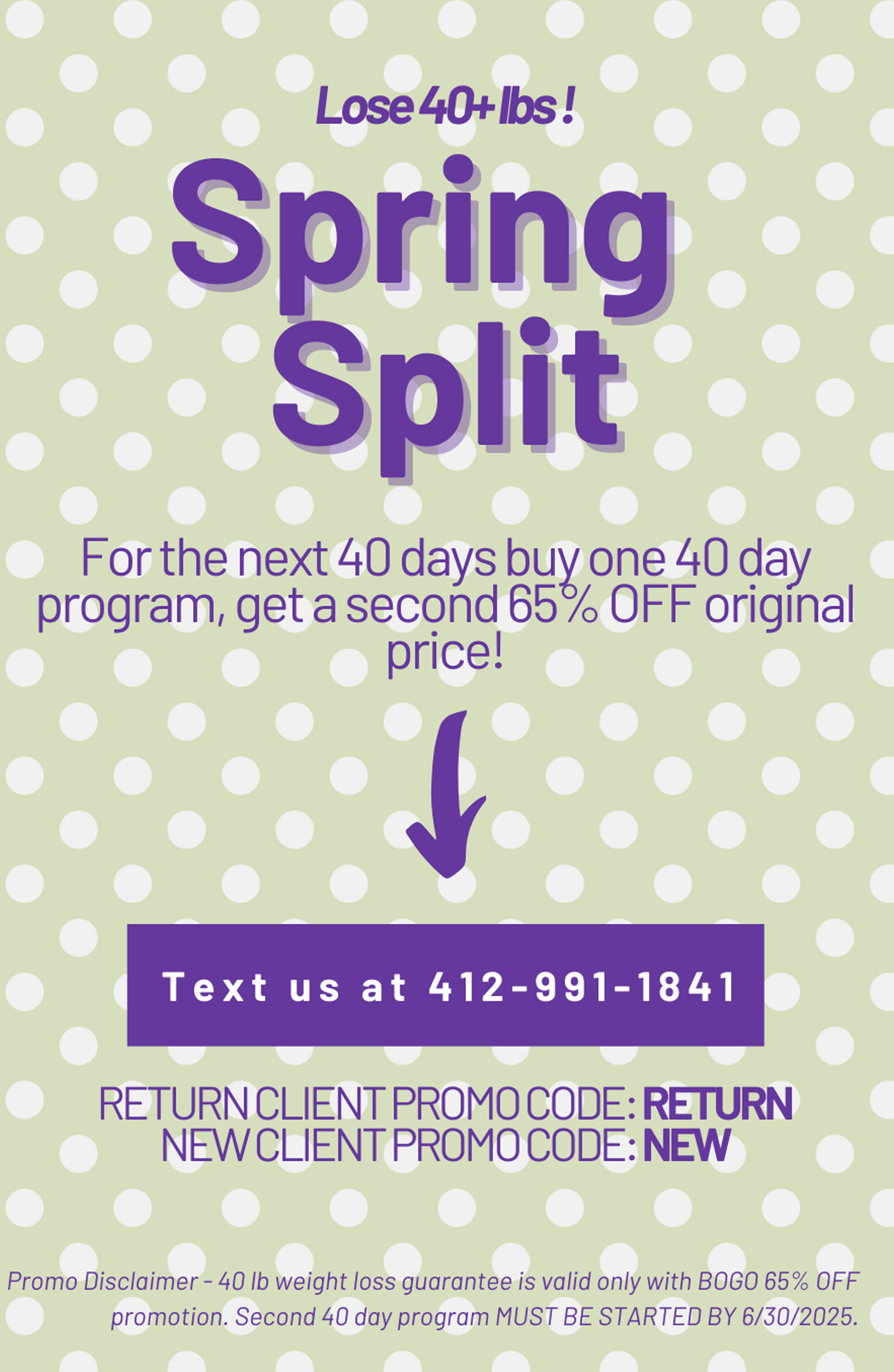 WLD spring sale spring split lose 40 lbs 2025_web banner_v1_mobile